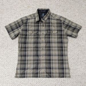 Kuhl Mens Sz L Earth-tone Button Up Shirt Outdoor Hiking Normcore Utility